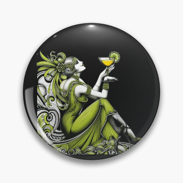 Item preview, Art Deco Green Gal designed and sold by Foxlindesigns.