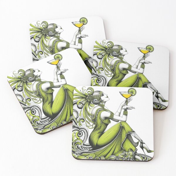 Item preview, Art Deco Green Gal designed and sold by Foxlindesigns.