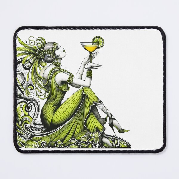 Item preview, Art Deco Green Gal designed and sold by Foxlindesigns.