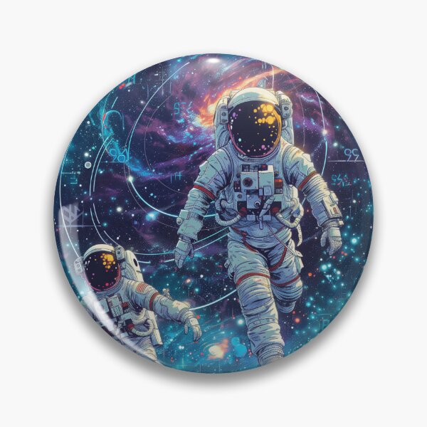 Item preview, Astronauts Floating Through the Cosmic Universe designed and sold by Artcurrents.