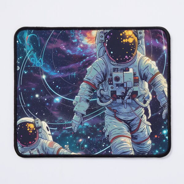 Item preview, Astronauts Floating Through the Cosmic Universe designed and sold by Artcurrents.