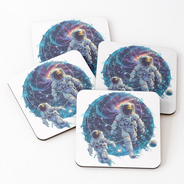 Item preview, Astronauts Floating Through the Cosmic Universe designed and sold by Artcurrents.