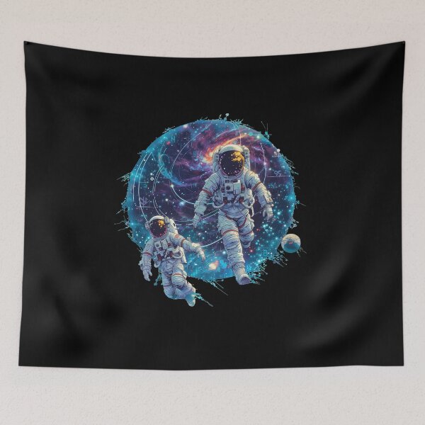Item preview, Astronauts Floating Through the Cosmic Universe designed and sold by Artcurrents.