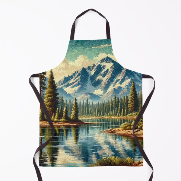 Item preview, Oil Painted Landscape with Mountains and Lake designed and sold by PsycheBrain.