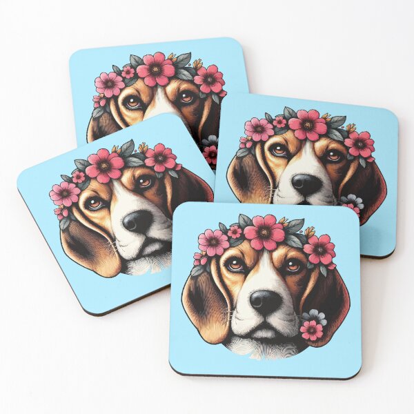 Item preview, Beagle Pet Dog Floral Women Girls Flowers Beagle Lover -  designed and sold by PurpleLoveStore.