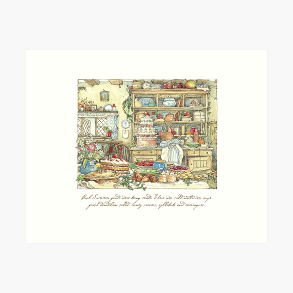 Making the wedding cake Art Print