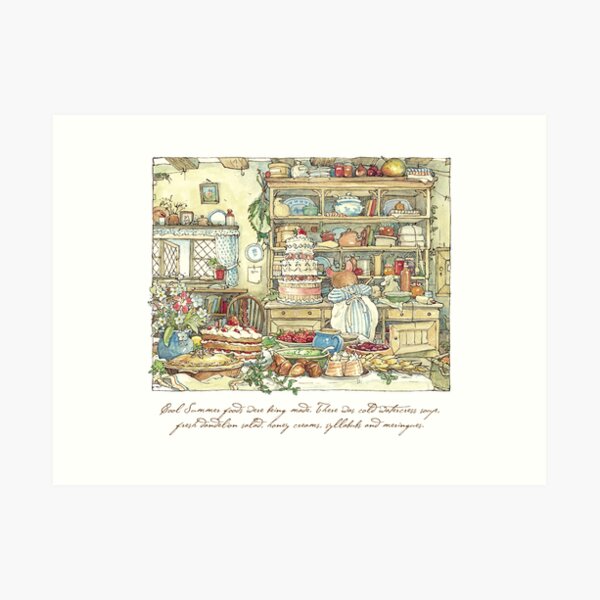 Making the wedding cake Art Print