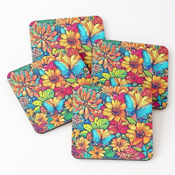 Item preview, Vibrant Butterfly Garden designed and sold by Health And Fitness Posts e-Store.
