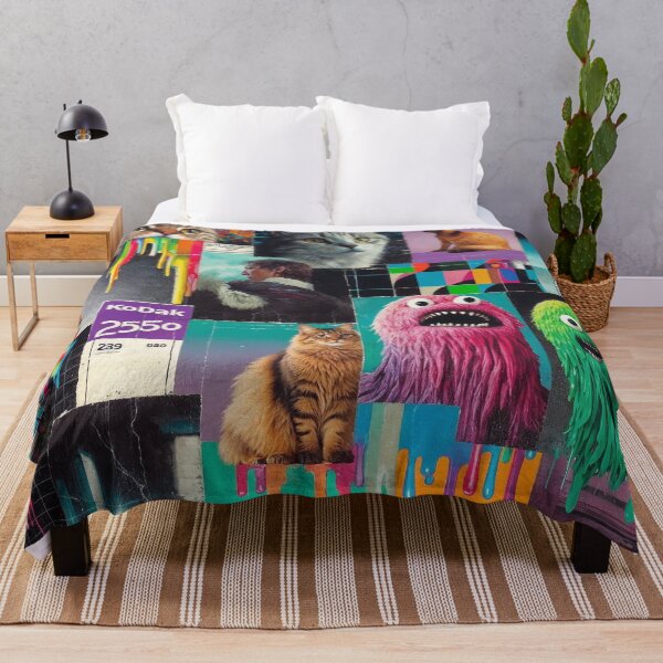 Item preview, Colorful Collage of Cats, Robots, and Retro Imagery designed and sold by DopeTops.
