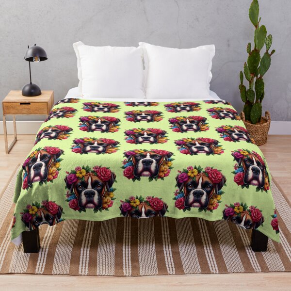 Item preview, Boxer Pet Dog Floral Women Girls Flowers Boxer Lover -  designed and sold by PurpleLoveStore.