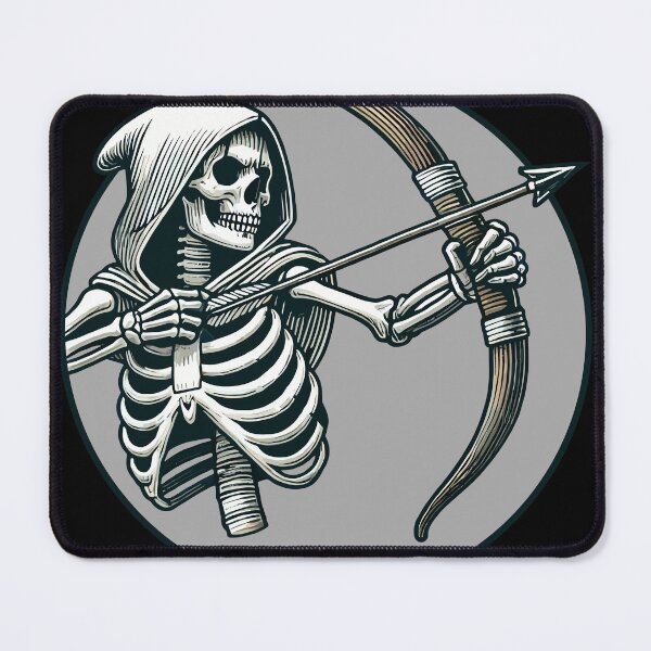 Item preview, Skeleton Archer Fantasy and Archery Grim Reaper Style designed and sold by TKsTees.