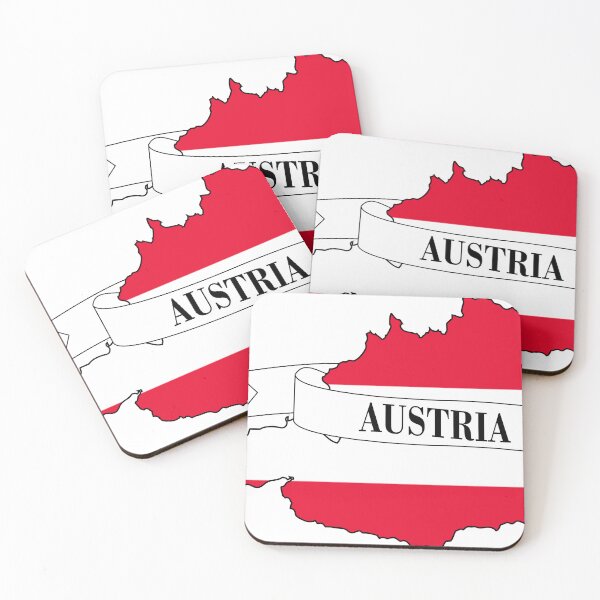 Item preview, Austria flag map designed and sold by visual adventures.