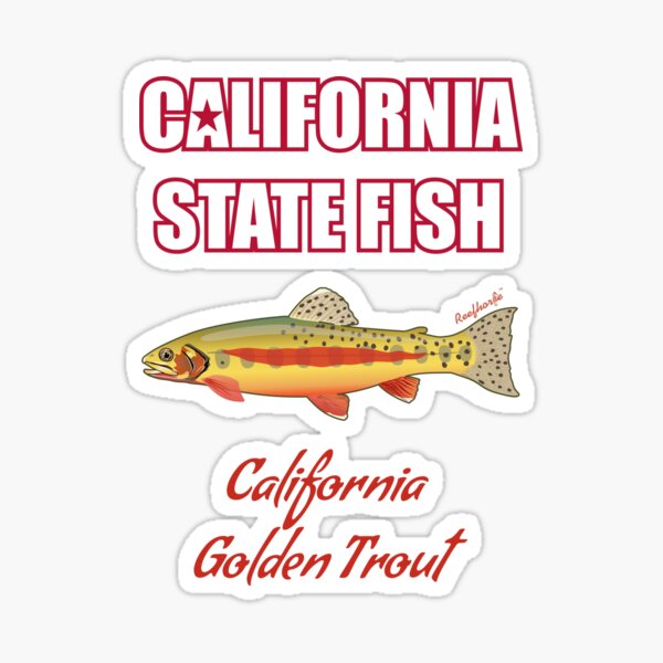 Vista previa del artículo con la obra «Camiseta con el pez de agua dulce del estado de California: trucha dorada», diseñado y vendido por KaplanCrypto.