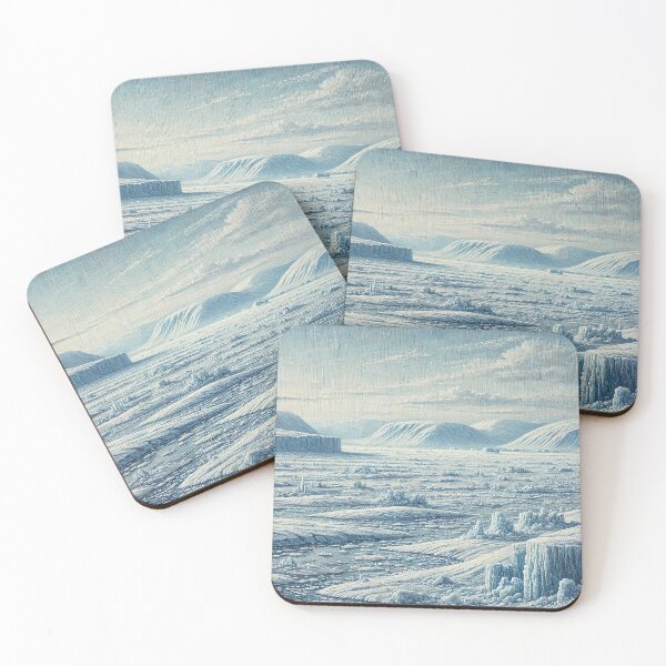 Item preview, Oil Painted Arctic Landscape with Mountains and Ice designed and sold by PsycheBrain.