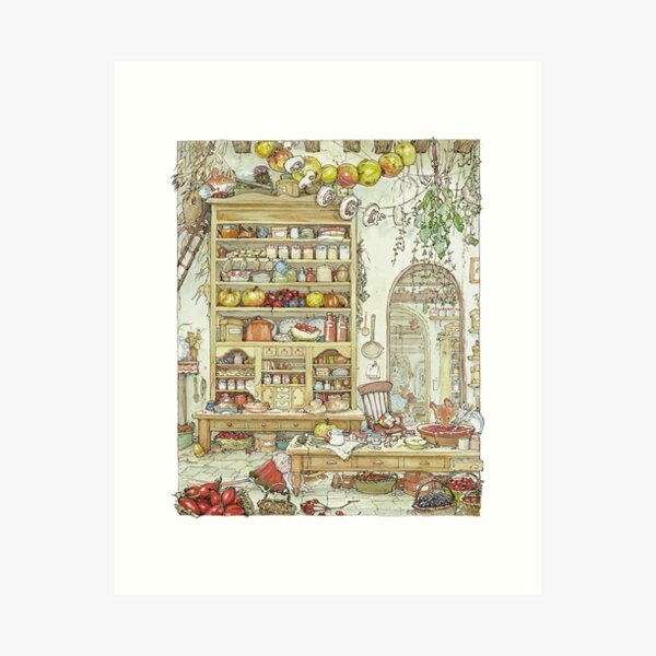 Brambly Hedge winter Story Original Jill Barklem Vintage Print Cute Mice  Unique Gift 2 