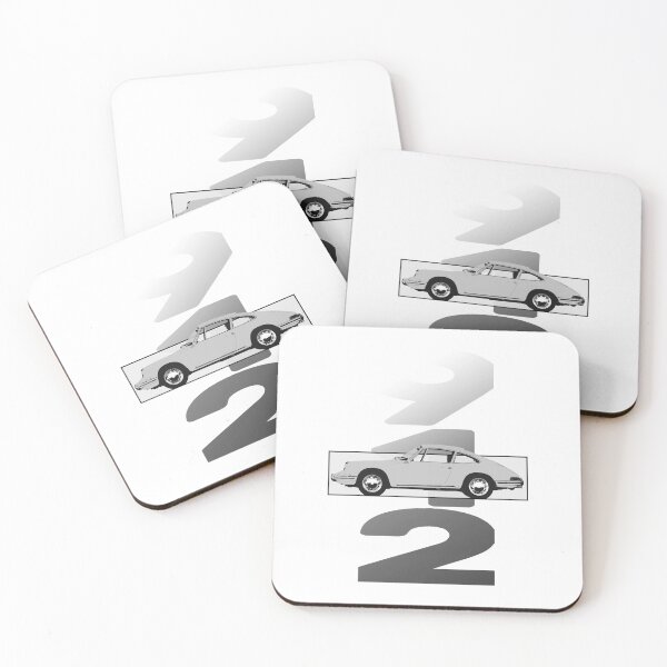 Item preview, Vintage Supercar Sportscar Racing Motorsport Greyscale Retro Car designed and sold by MaxToonArt.
