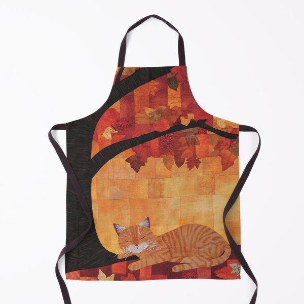 Item preview, Autumn Slumbering Cat Quilt Design designed and sold by WitsandWonders.