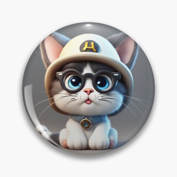 Item preview, Cute Cat Sitting with Hat and Glasses Cartoon Vector Icon Illustration designed and sold by hjian8219.