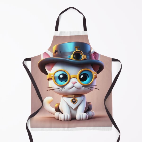 Item preview, Cute Cat Sitting with Hat and Glasses Cartoon Vector Icon Illustration designed and sold by hjian8219.