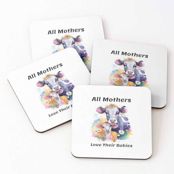Item preview, "All Mothers Love Their Babies" white t-shirt, animal rights, vegan, animal lovers, cute animals, designed and sold by karinasalwaszka.