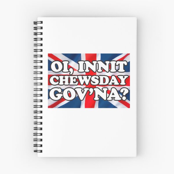 Item preview, Oi, Innit Chewsday Gov'na? - Cockney British Saying Flag designed and sold by MarkFiveDesign.