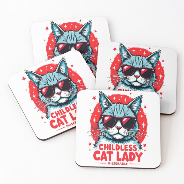 Item preview, Childless Cat Lady Feminist Voting, Ladies is Voting Kamala designed and sold by Mosaic-97.
