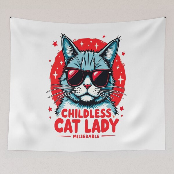 Item preview, Childless Cat Lady Feminist Voting, Ladies is Voting Kamala designed and sold by Mosaic-97.