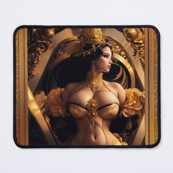 Item preview, Appalina Cesaria The First Lady Of Burlesque Fantasy Dancer AI Concept Art Portrait by Xzendor7 designed and sold by Xzendor7 Digital Art Creations.