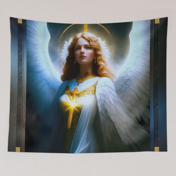 Item preview, The Majestic Glory Of The Angel Of Eternal Light Religious AI Concept Art by Xzendor7 designed and sold by Xzendor7 Digital Art Creations.