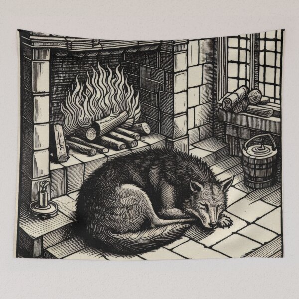 Item preview, Dog by the fireplace designed and sold by MVXX.