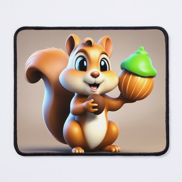 Item preview, Cute Squirrel Eating Acorn Cartoon Vector Icon Illustration designed and sold by hjian8219.