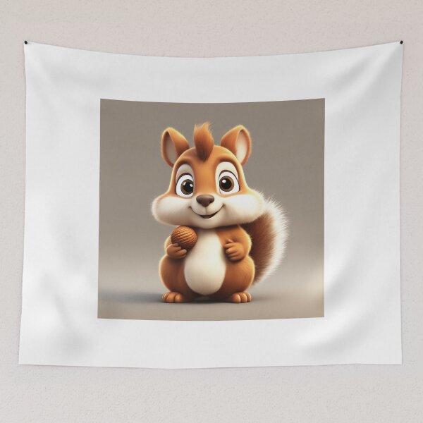 Item preview, Cute Squirrel Eating Acorn Cartoon Vector Icon Illustration designed and sold by hjian8219.