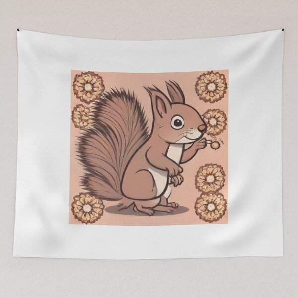 Item preview, Cute Squirrel Jumping Cartoon Vector Icon Illustration designed and sold by hjian8219.