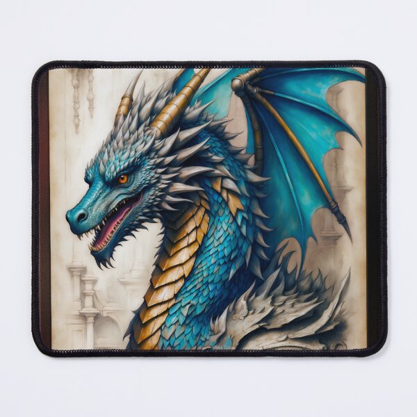 Item preview, Baroque Mythical Gothic Dragon Of Lore AI Concept Art by Xzendor7 designed and sold by Xzendor7 Digital Art Creations.