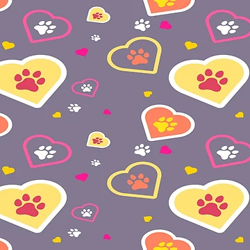 Artwork thumbnail, Paws seamless pattern by RubyCollection