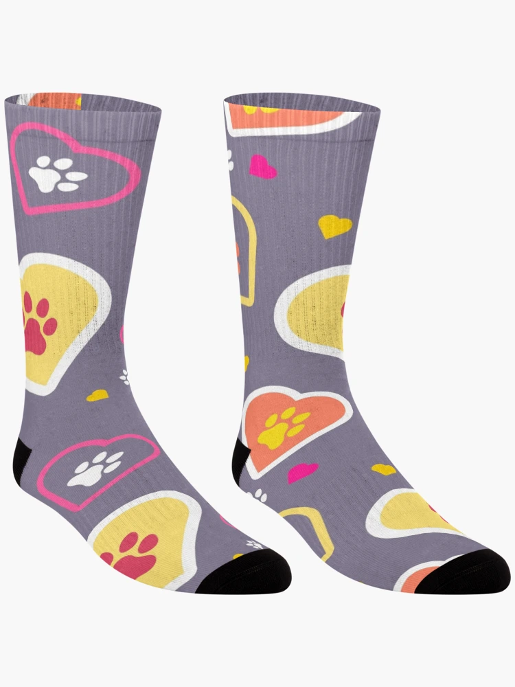 Thumbnail 3 of 5, Socks, Paws seamless pattern  designed and sold by RubyCollection.