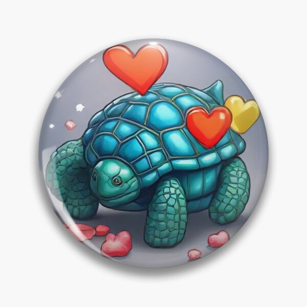 Item preview, Cute Turtle with Love Heart Cartoon Vector Icon Illustration designed and sold by hjian8219.