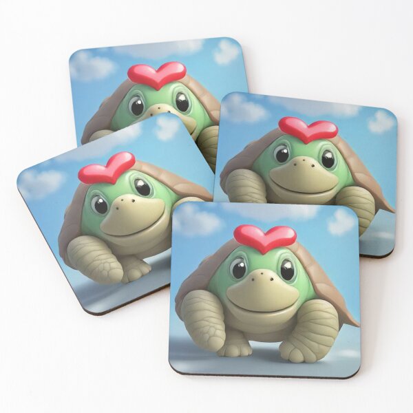 Item preview, Cute Turtle with Love Heart Cartoon Vector Icon Illustration designed and sold by hjian8219.