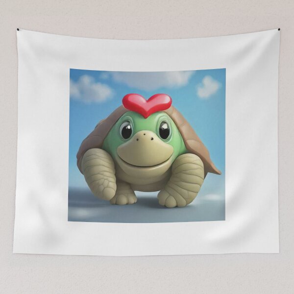 Item preview, Cute Turtle with Love Heart Cartoon Vector Icon Illustration designed and sold by hjian8219.