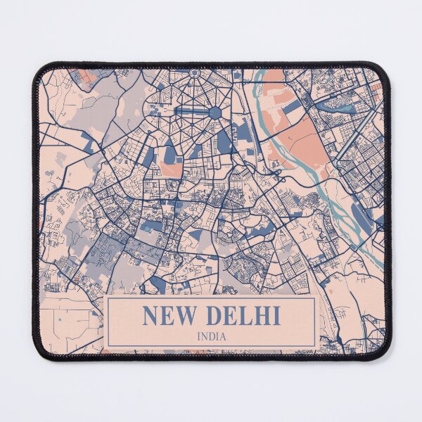 Item preview, New Delhi City Map designed and sold by Peek-Designs.