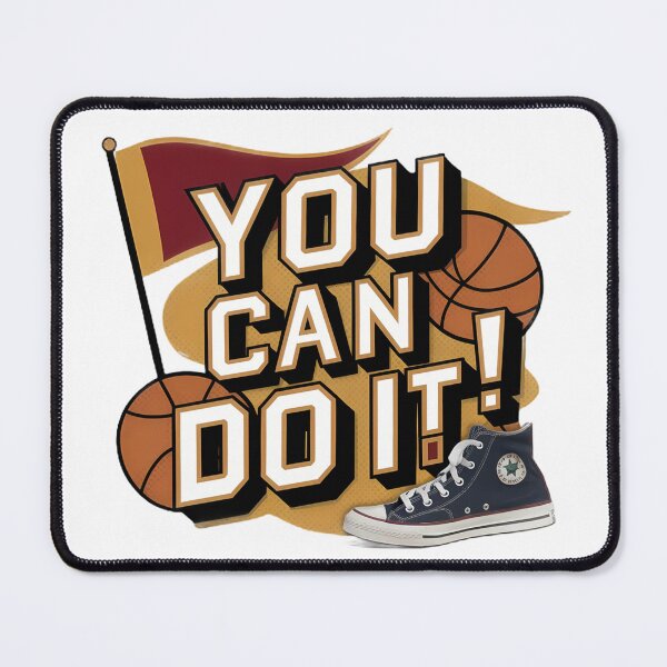 Item preview, Vintage Sports Motivation: You Can Do It!” Sticker – Retro Varsity Design designed and sold by Hirokaa.