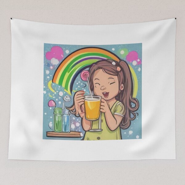 Item preview, Cute Brain with Rainbow Juice Cartoon Vector Icon Illustration designed and sold by hjian8219.