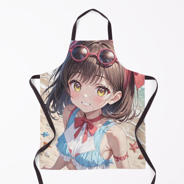 Item preview, Anime beautiful girl at the beach - Manga art designed and sold by TheArtistOf2022.
