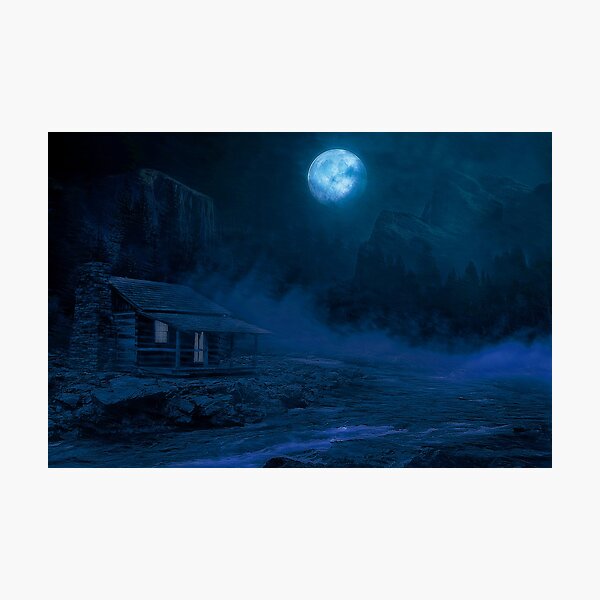 Item preview, Moonlit Cabin  designed and sold by Dawn van Doorn.
