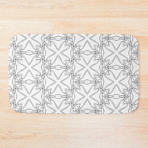 Item preview, Black and White Four Leaf Clover Line Art designed and sold by StudioInTheBack.