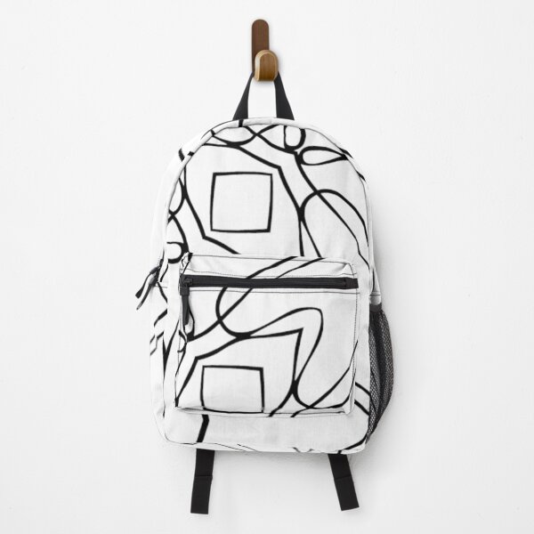 Item preview, Black and White Four Leaf Clover Line Art designed and sold by StudioInTheBack.