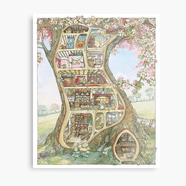 Crabapple Cottage Metal Print