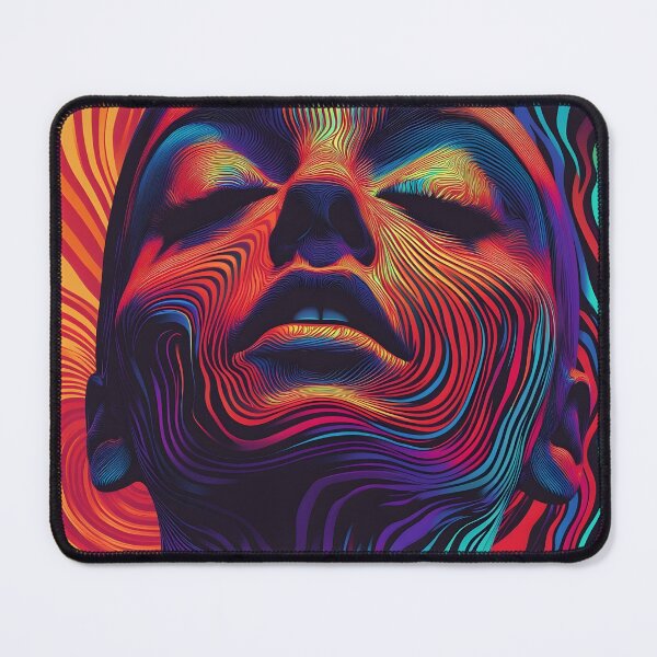 Item preview, Copy of Psychedelic Rave Art womans face print designed and sold by dcrc.