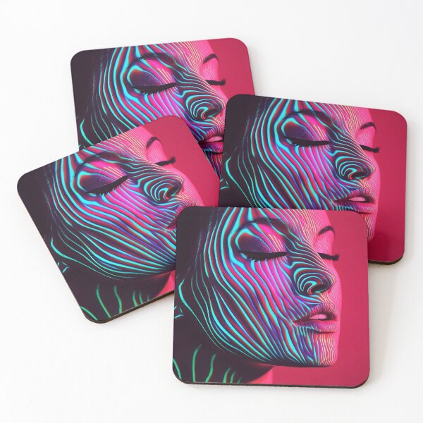Item preview, Copy of Copy of Psychedelic Rave Art womans face print designed and sold by dcrc.