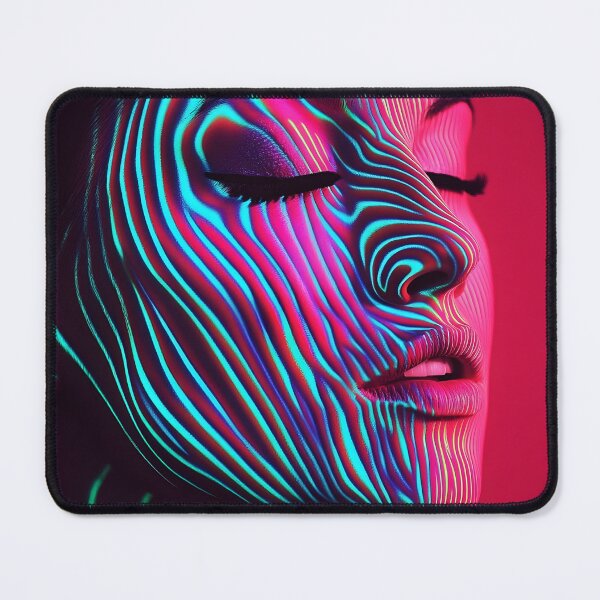 Item preview, Copy of Copy of Psychedelic Rave Art womans face print designed and sold by dcrc.